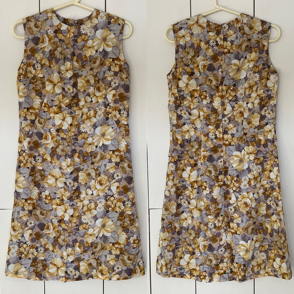 Vintage 60s/70s Mod Floral Dress Sz S - Picture 9 of 9